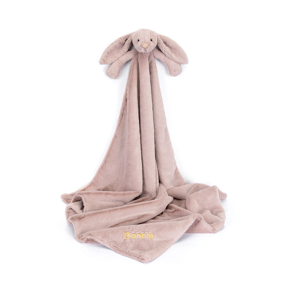 Jellycat Personalized Bashful Luxe Bunny Rosa Blankie