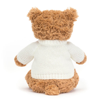Jellycat Bartholomew Bear with Personalized Cream Jumper