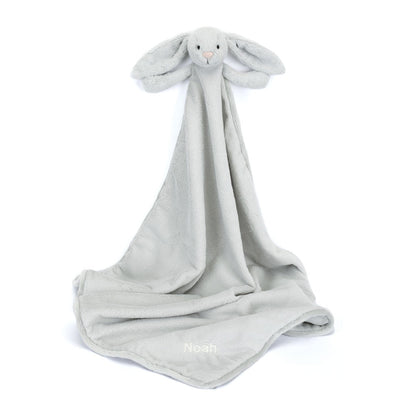 Jellycat Personalized Bashful Silver Bunny Blankie