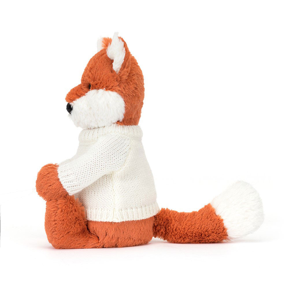 Jellycat Bashful Fox Cub with Personalized Cream Jumper