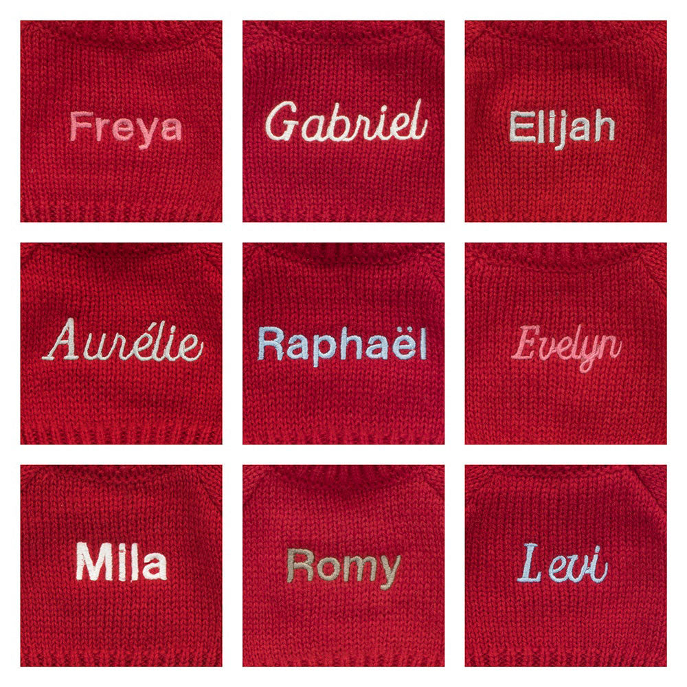 Jellycat Bashful Giraffe with Personalized Red Jumper