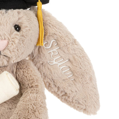 Jellycat Personalized Bashful Bunny Graduation Outfit