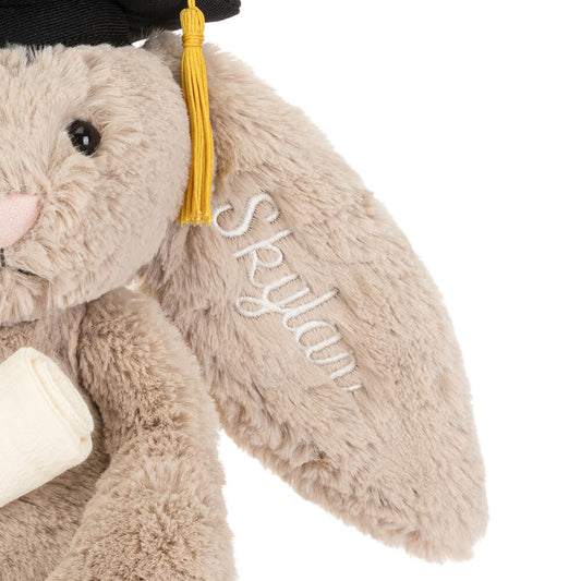 Jellycat Personalized Bashful Bunny Graduation Outfit