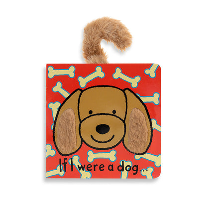 Jellycat If I Were a Dog Board Book & Bashful Toffee Puppy Medium