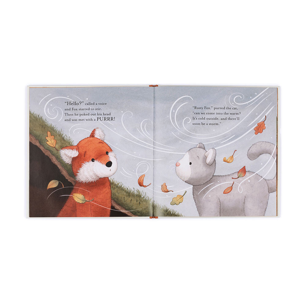 Jellycat Warm in the Storm Book & Bashful Fox Cub Medium