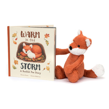 Jellycat Warm in the Storm Book & Bashful Fox Cub Medium