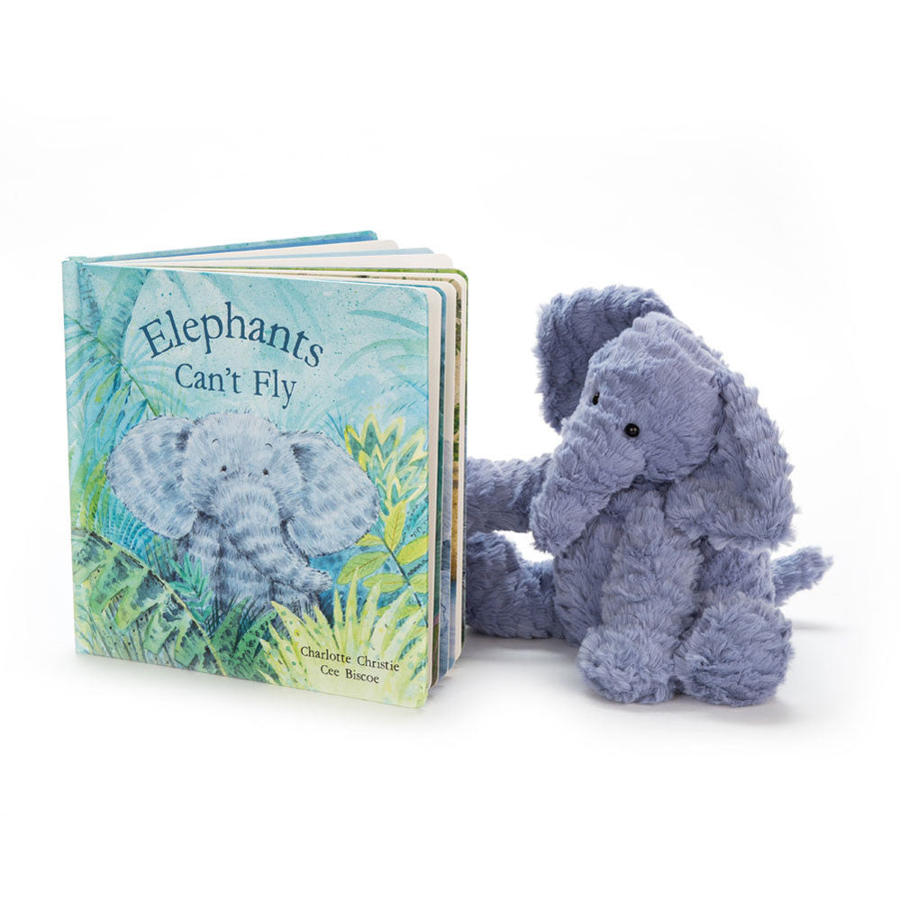 Jellycat Elephants Can't Fly Book & Fuddlewuddle Elephant Medium