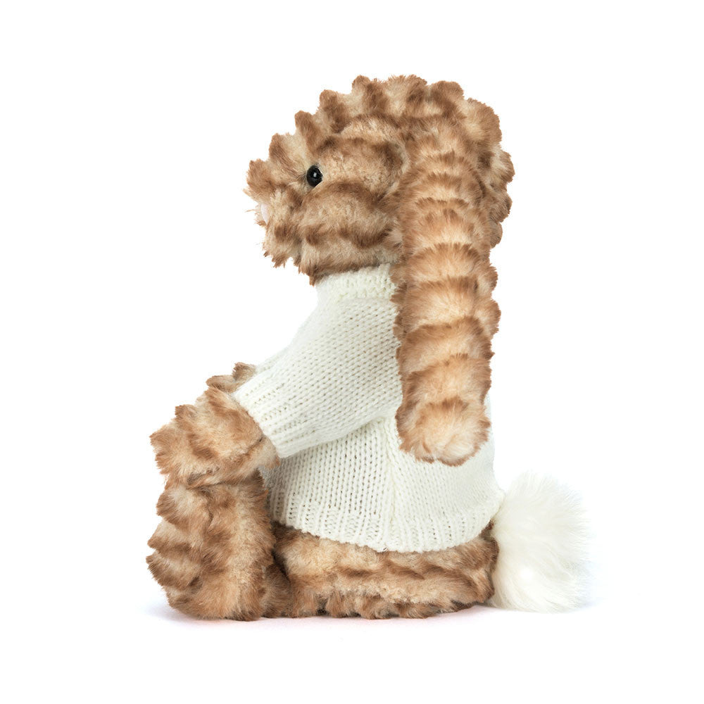Jellycat Bashful Luxe Bunny Juniper with Personalized Cream Jumper