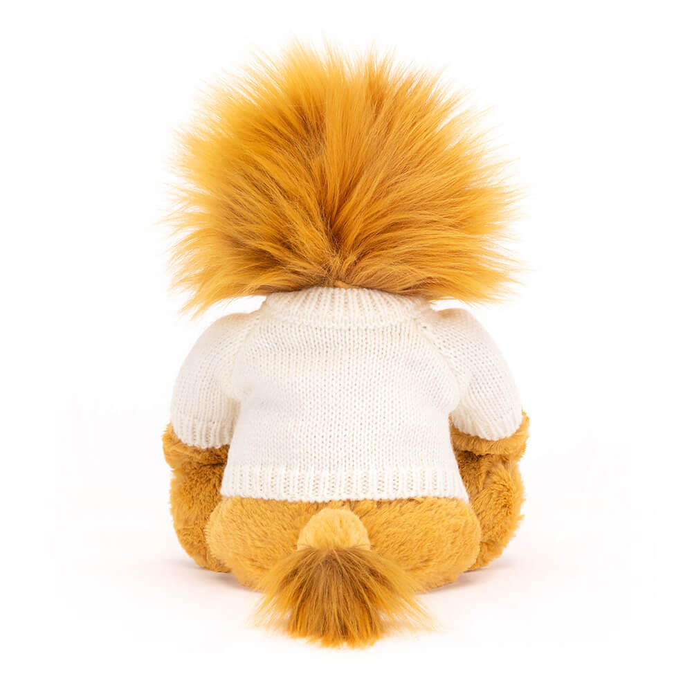 Jellycat Bashful Lion with Personalized Cream Jumper