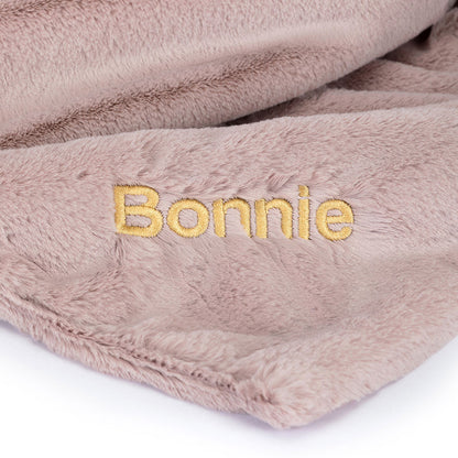 Jellycat Personalized Bashful Luxe Bunny Rosa Blankie