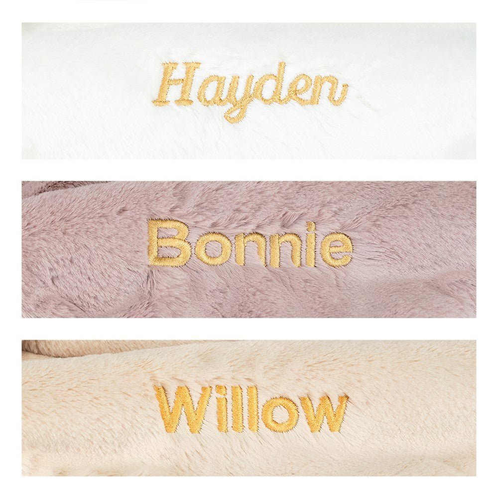 Jellycat Personalized Bashful Luxe Bunny Rosa Blankie