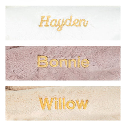 Jellycat Personalized Bashful Luxe Bunny Rosa Blankie