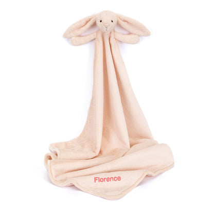 Jellycat Personalized Bashful Blush Bunny Blankie