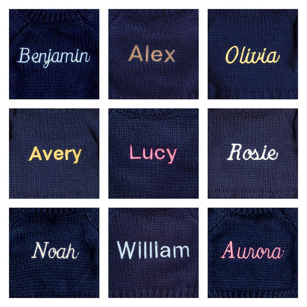 Jellycat Bashful Luxe Bunny Willow with Personalized Navy Jumper