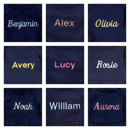 Jellycat Bashful Luxe Bunny Willow with Personalized Navy Jumper