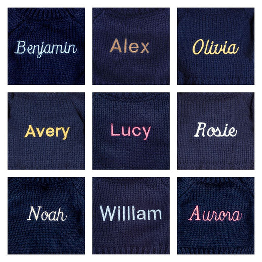 Jellycat Blossom Cream Bunny 'Berry' with Personalized Navy Jumper