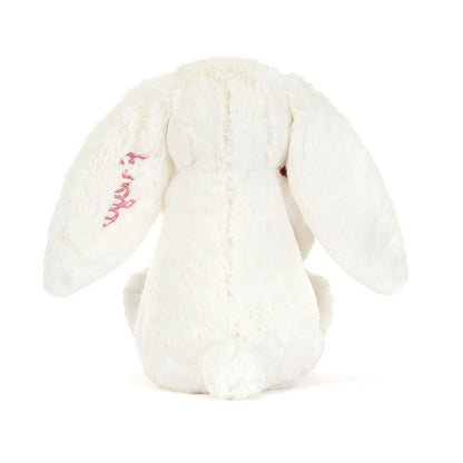 Jellycat Personalized Cream Bunny with Rose