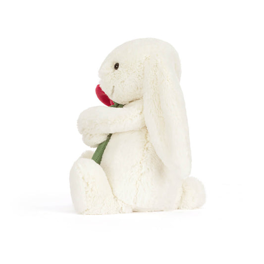Jellycat Cream Bunny with Rose