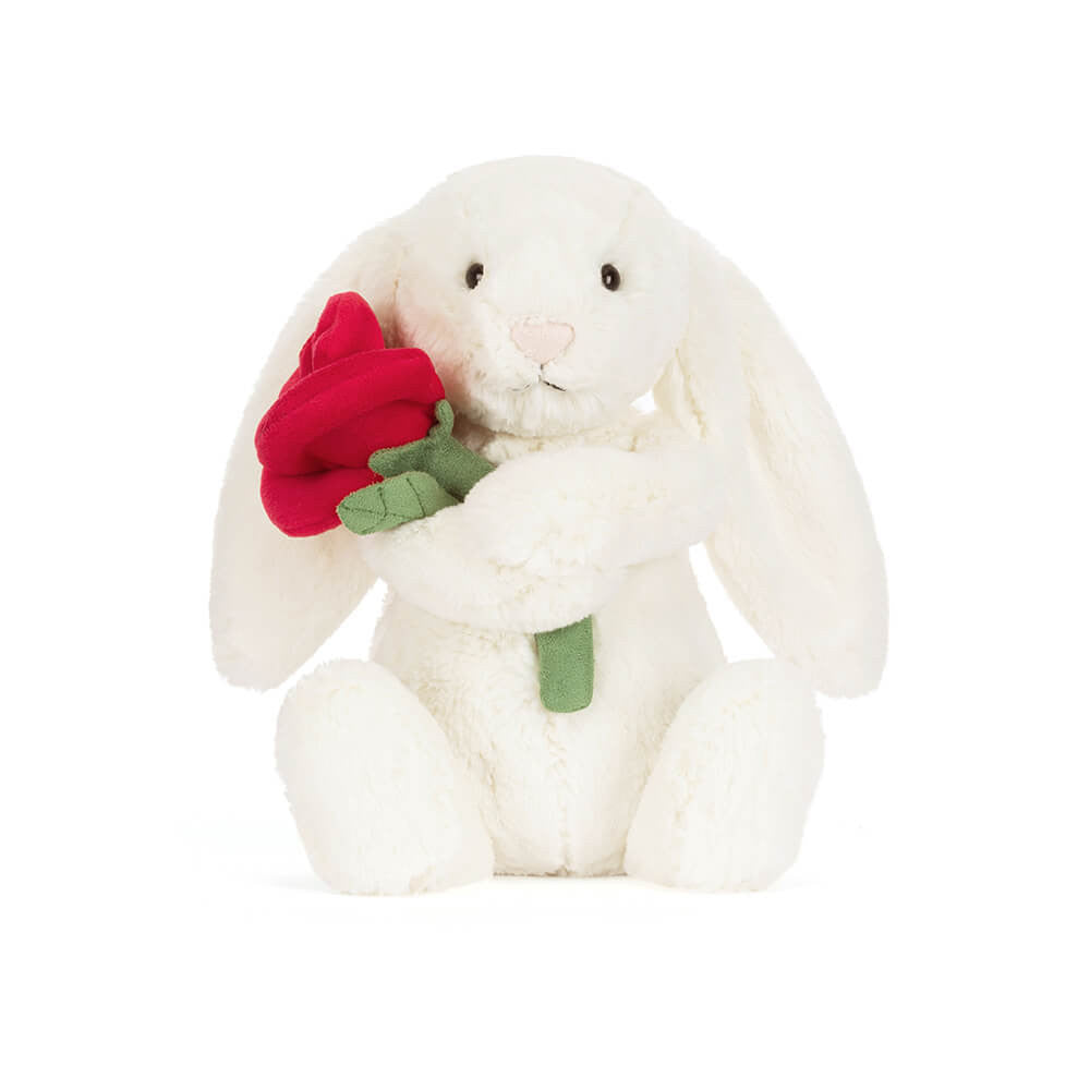 Jellycat Cream Bunny with Rose