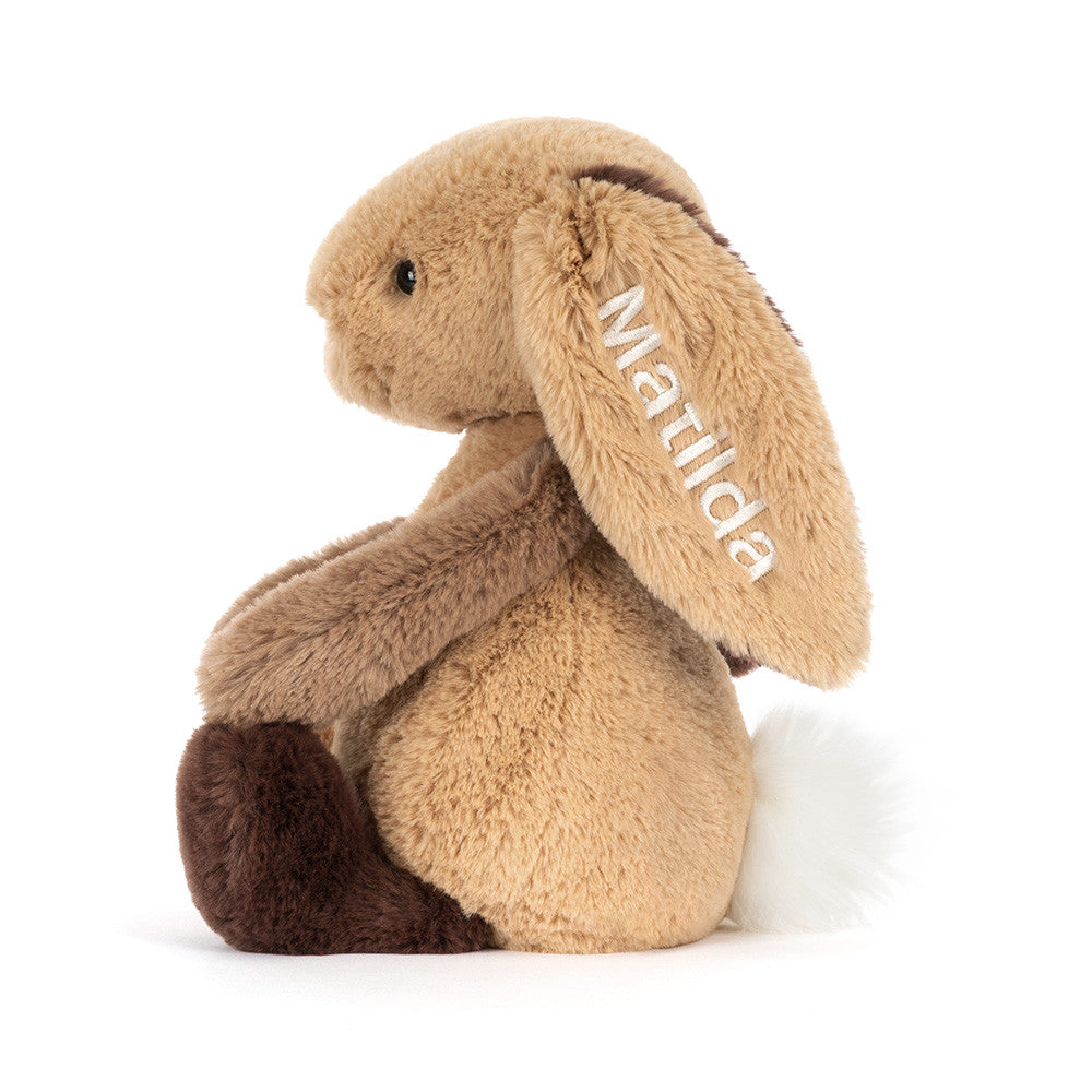 Jellycat Personalized Bashful Patchwork Brown Bunny Original