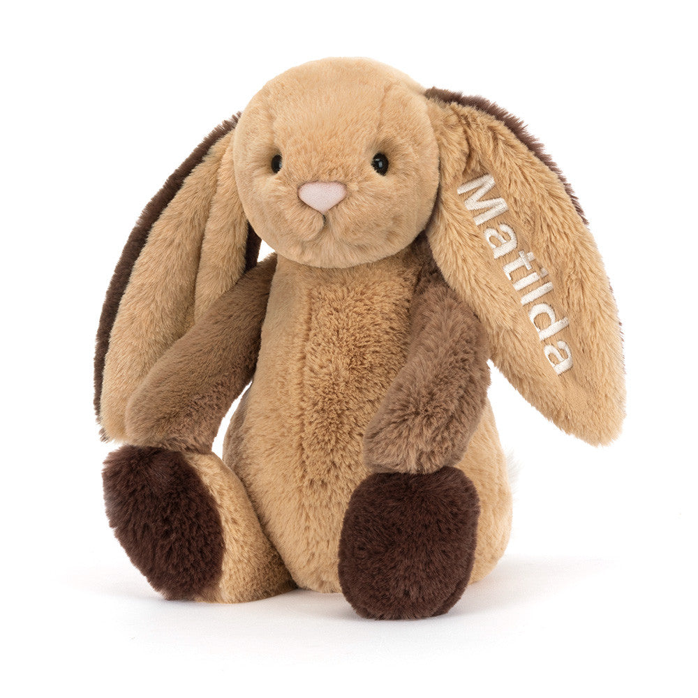 Jellycat Personalized Bashful Patchwork Brown Bunny Original