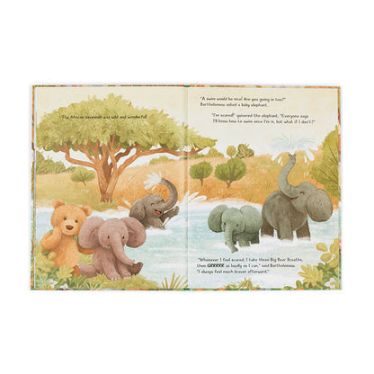 Jellycat It's a Big World Bartholomew Book & Bartholomew Bear Medium