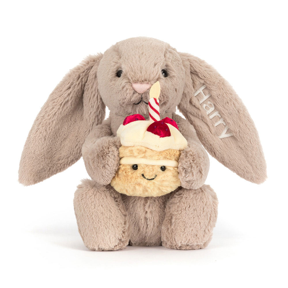 Jellycat Personalized Bashful Beige Bunny 'Birthday'