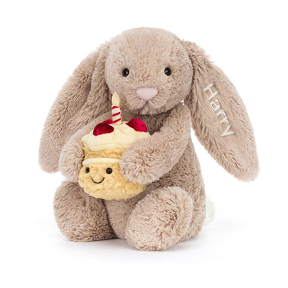 Jellycat Personalized Bashful Beige Bunny 'Birthday'