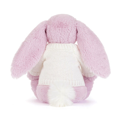 Jellycat Thistlepop Blossom Luxe Bunny with Personalized Cream Jumper