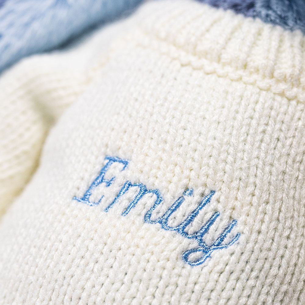 Jellycat Puddlesea Bunny with Personalized Cream Jumper