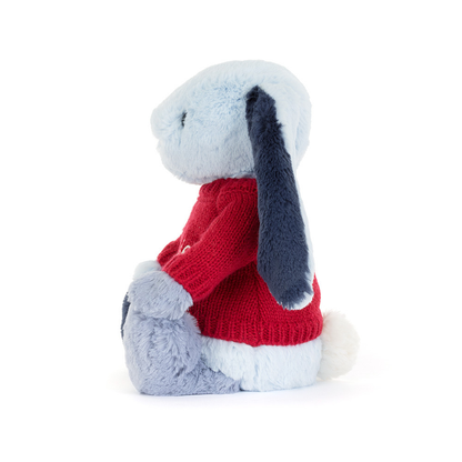 Jellycat Puddlesea Bunny with Personalized Red Jumper