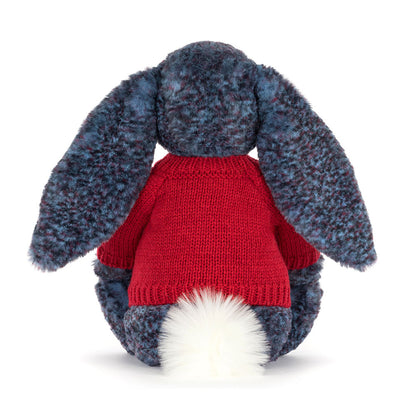 Jellycat Hopscone Luxe Bunny with Personalized Red Jumper