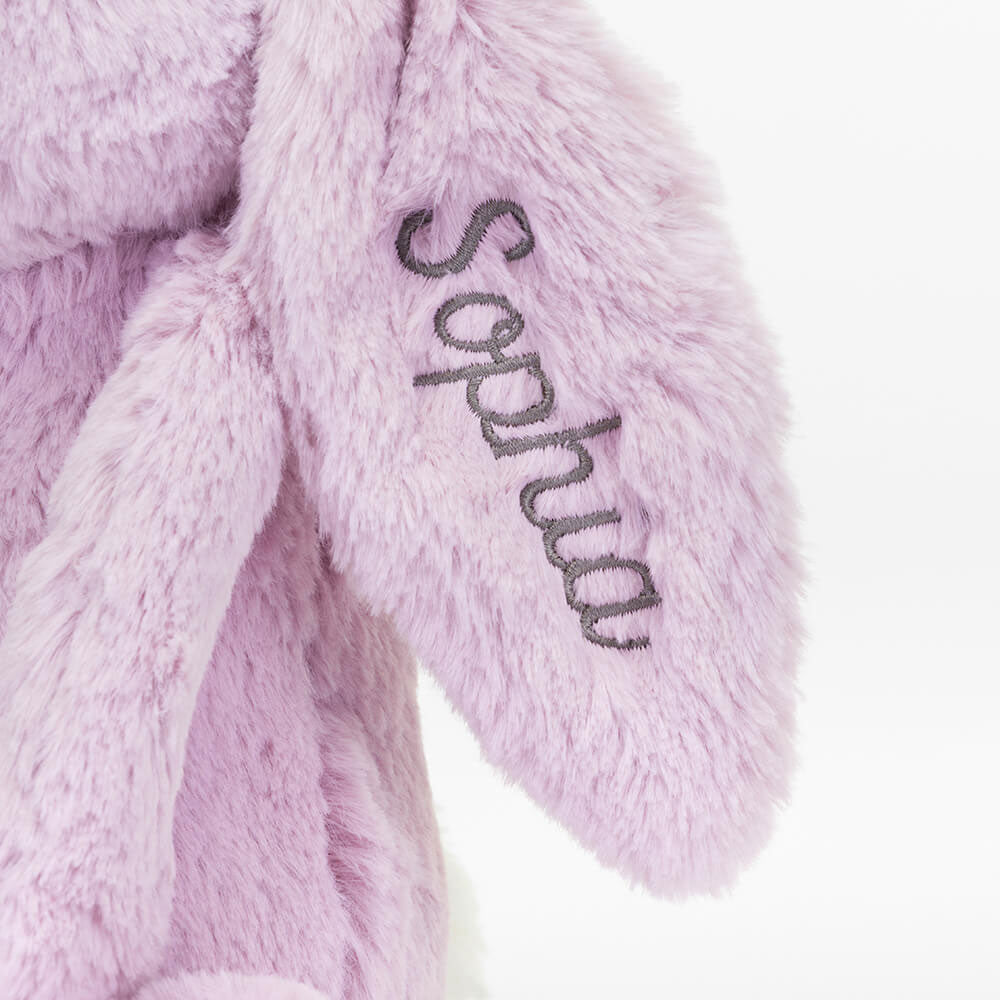 Jellycat Personalized Bashful Lilac Bunny Medium