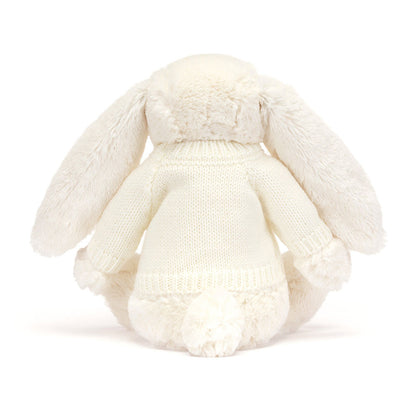 Jellycat Bashful Twinkle Bunny with Personalized Cream Jumper